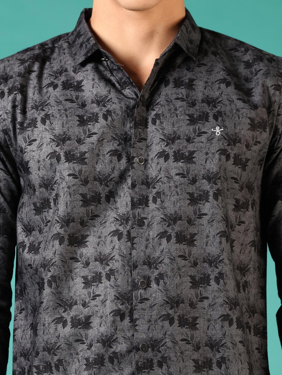men printed long sleeve casual shirt - 21717878 - Standard Image - 5