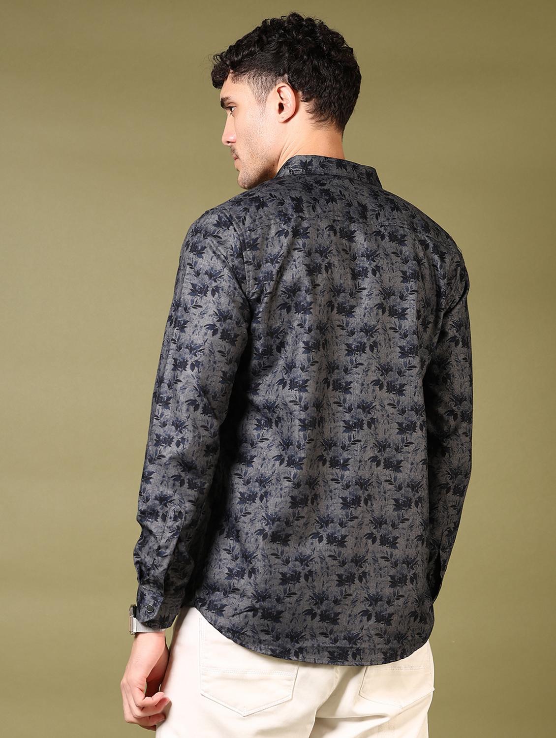 men printed long sleeve casual shirt - 21717879 - Standard Image - 3