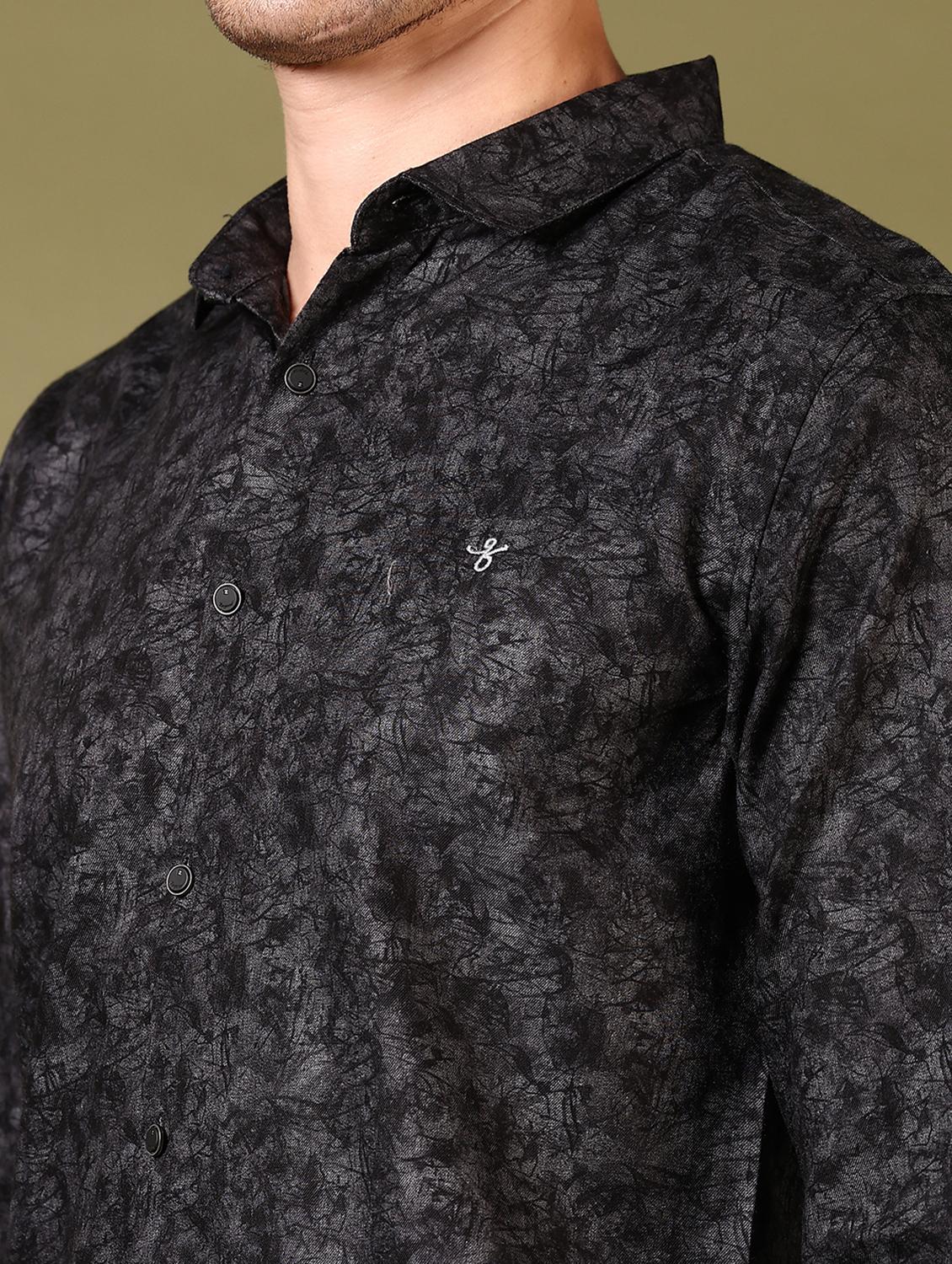 men printed long sleeve casual shirt - 21717880 - Standard Image - 5