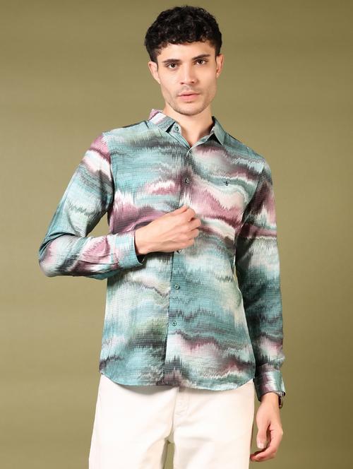 men printed long sleeve casual shirt - 21717888 -  Standard Image - 0