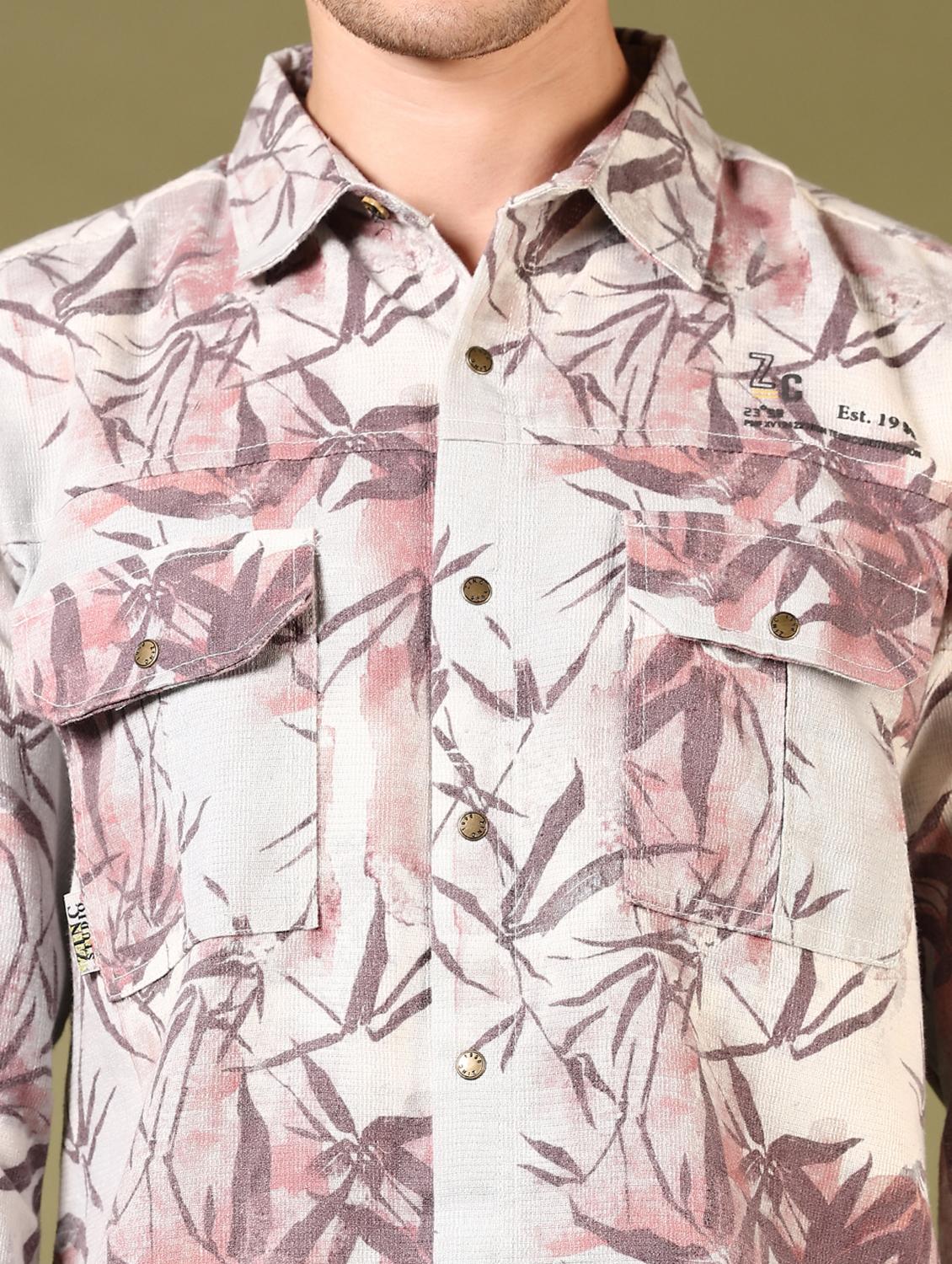 men printed long sleeve casual shirt - 21717890 - Standard Image - 5