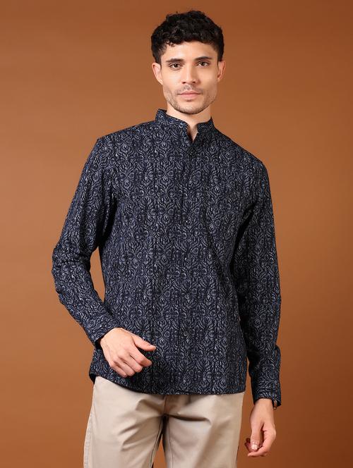 men printed long sleeve casual shirt - 21717936 -  Standard Image - 0