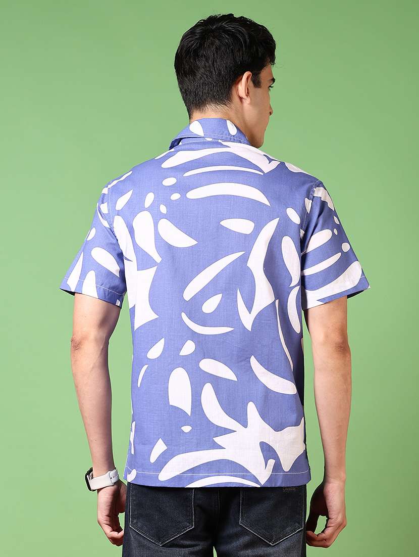 men short sleeves printed casual shirt - 21717938 -  Standard Image - 3