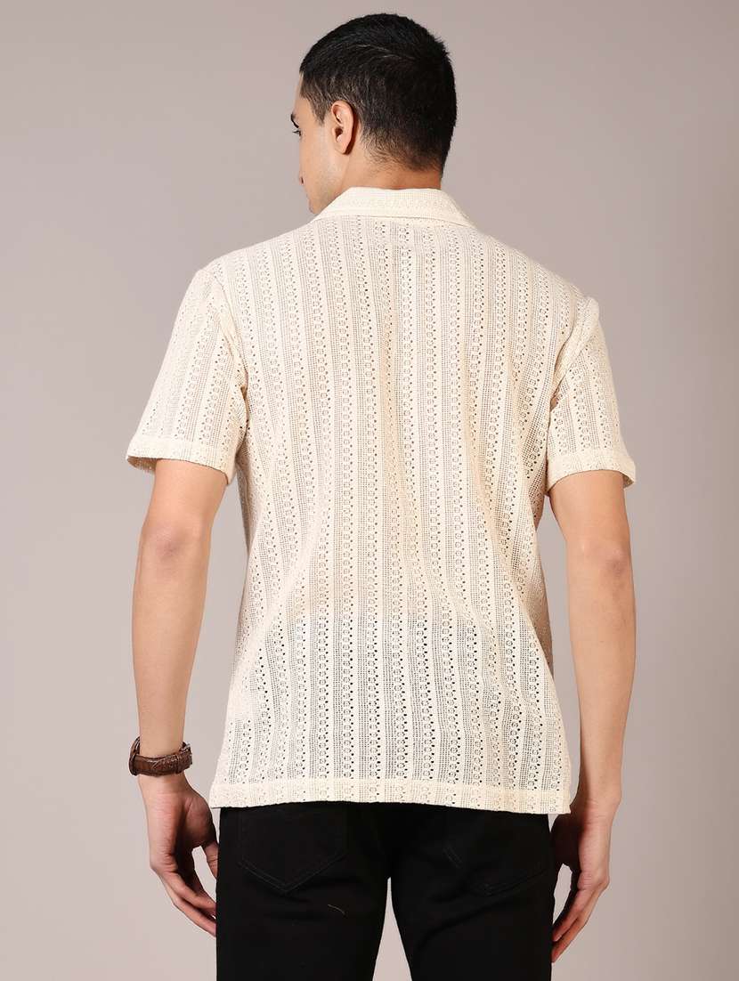 men self design short sleeve casual shirt - 21717941 - Standard Image - 3