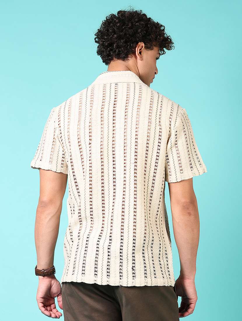men self design short sleeve casual shirt - 21717942 -  Standard Image - 3