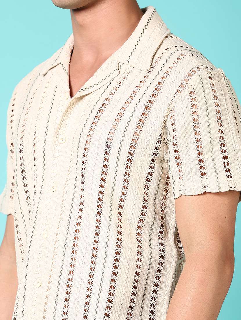 men self design short sleeve casual shirt - 21717942 -  Standard Image - 5