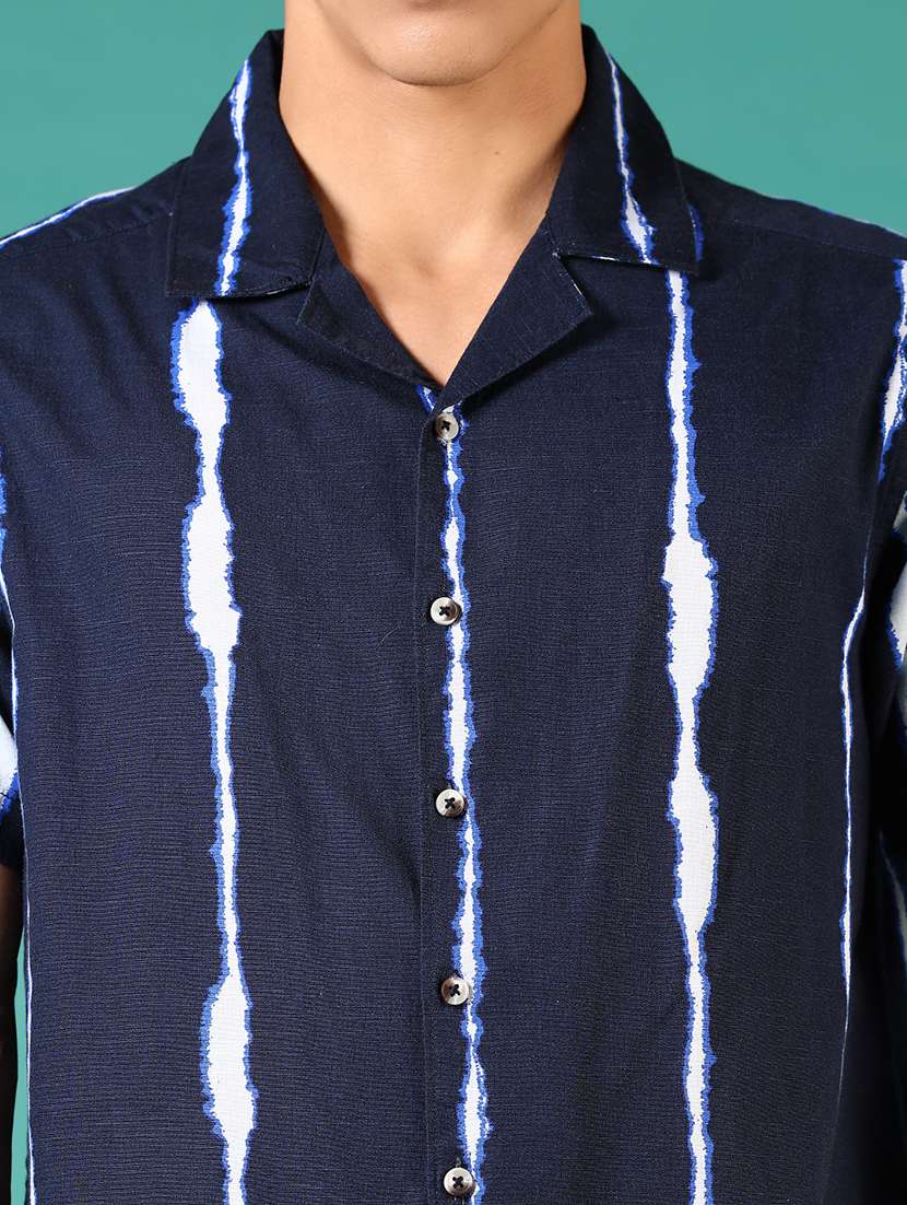 men striped short sleeve casual shirt - 21717944 -  Standard Image - 5