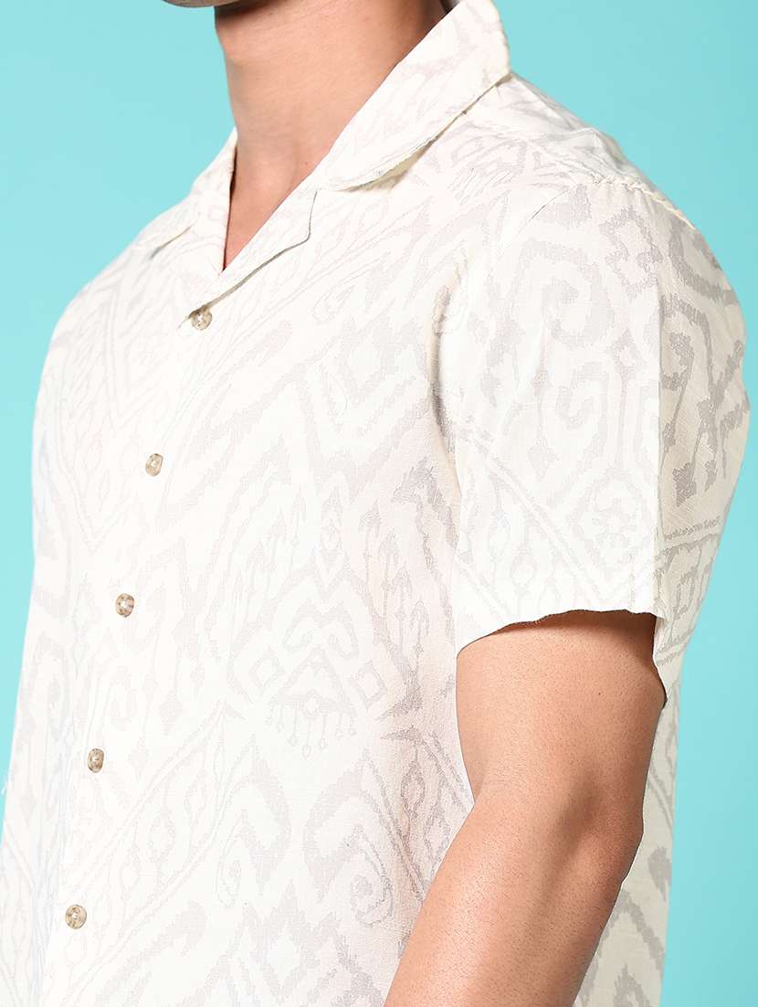 men printed short sleeve casual shirt - 21717945 - Standard Image - 5