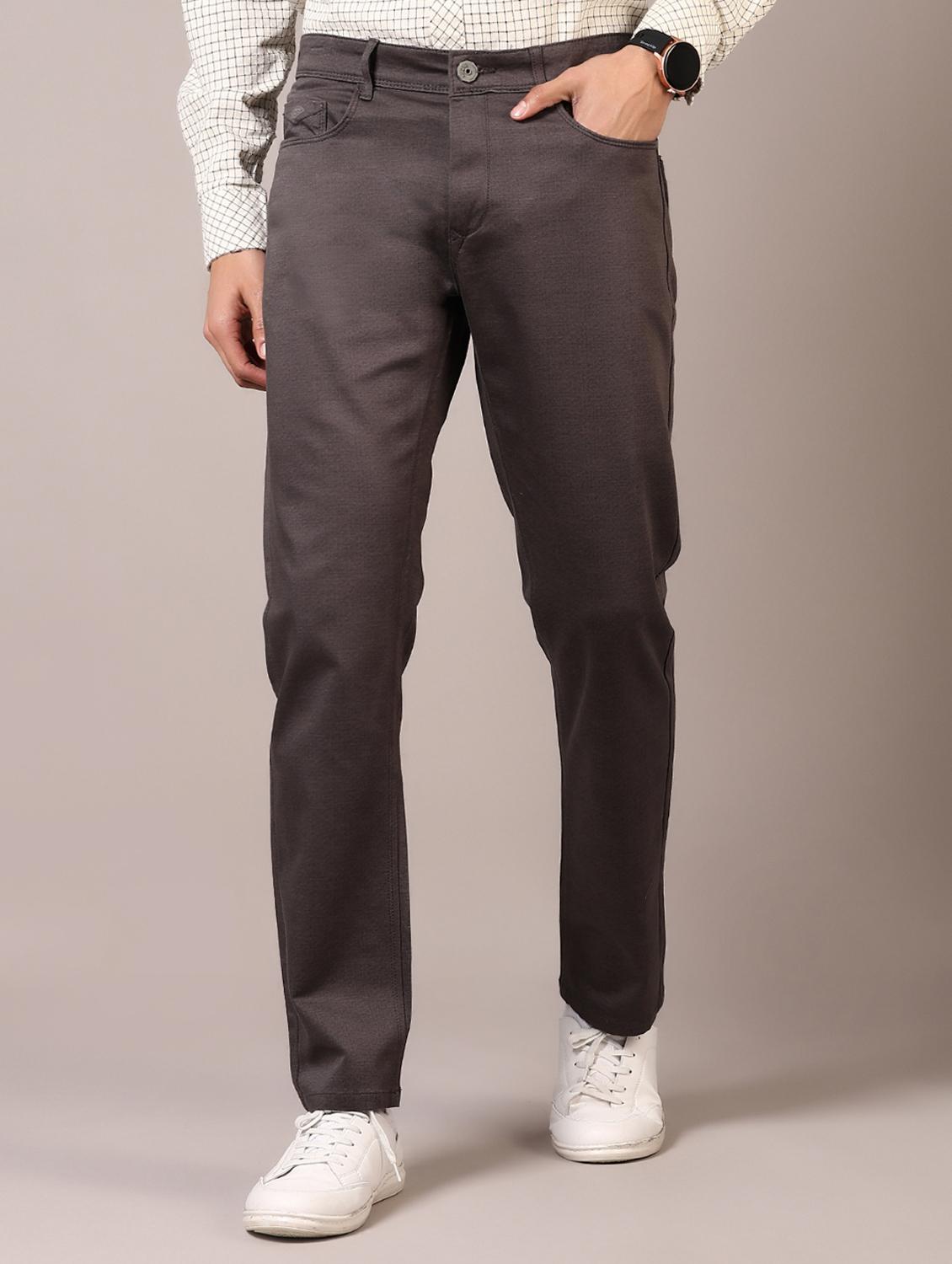 grey cotton chinos casual trousers - 21717960 -  Zoom Image - 0