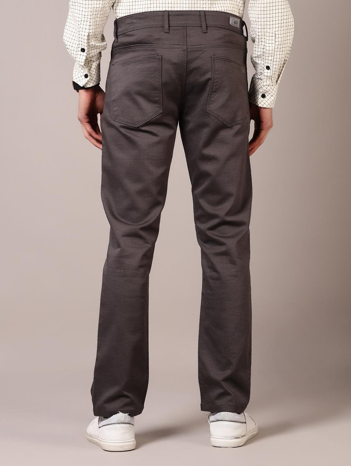 grey cotton chinos casual trousers - 21717960 - Standard Image - 3