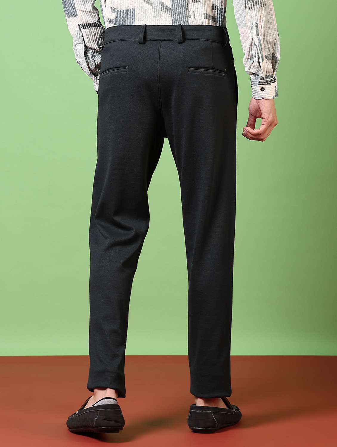 olive cotton chinos casual trousers - 21717965 -  Standard Image - 3