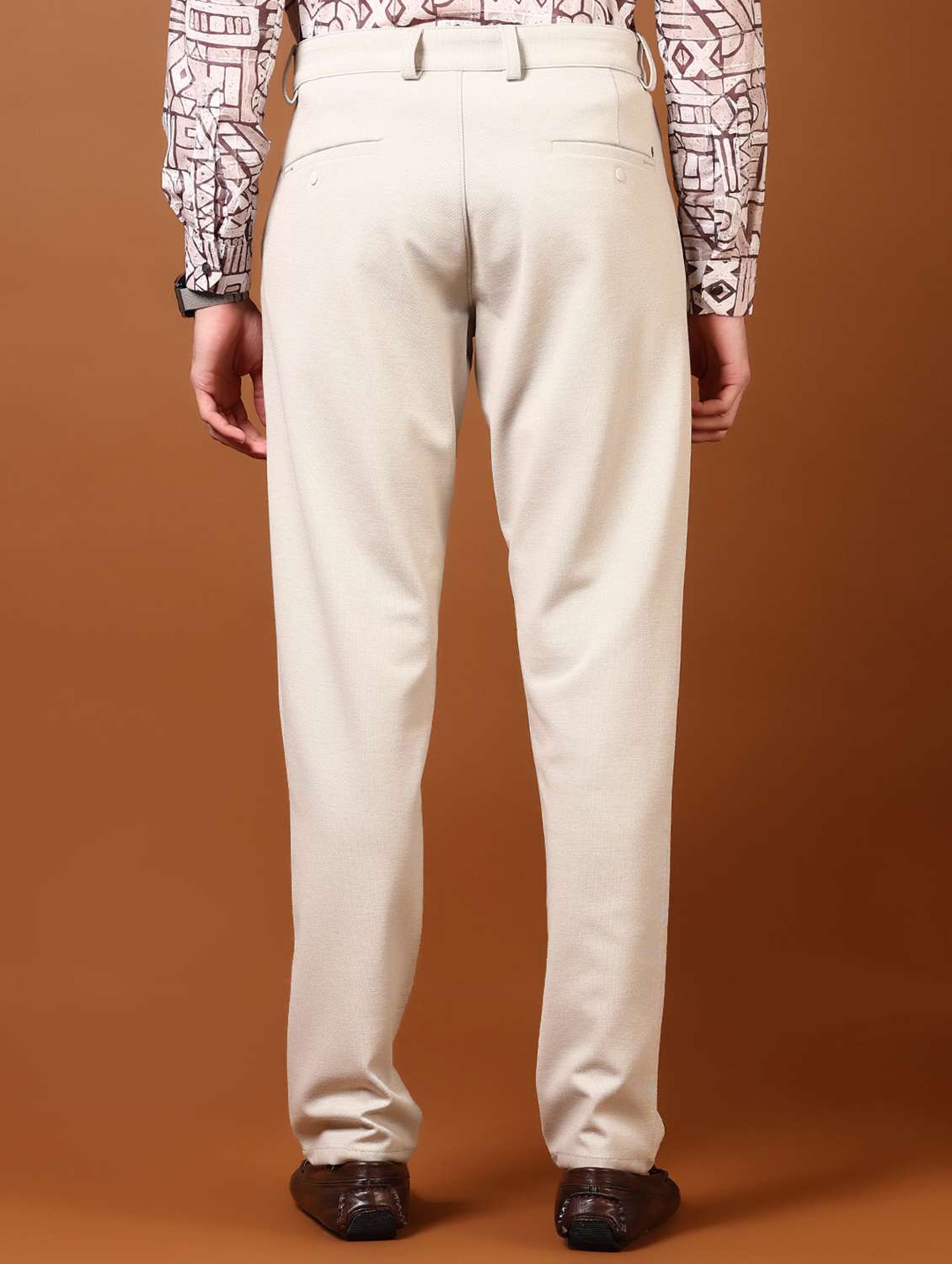 cream cotton chinos casual trousers - 21717967 -  Standard Image - 3