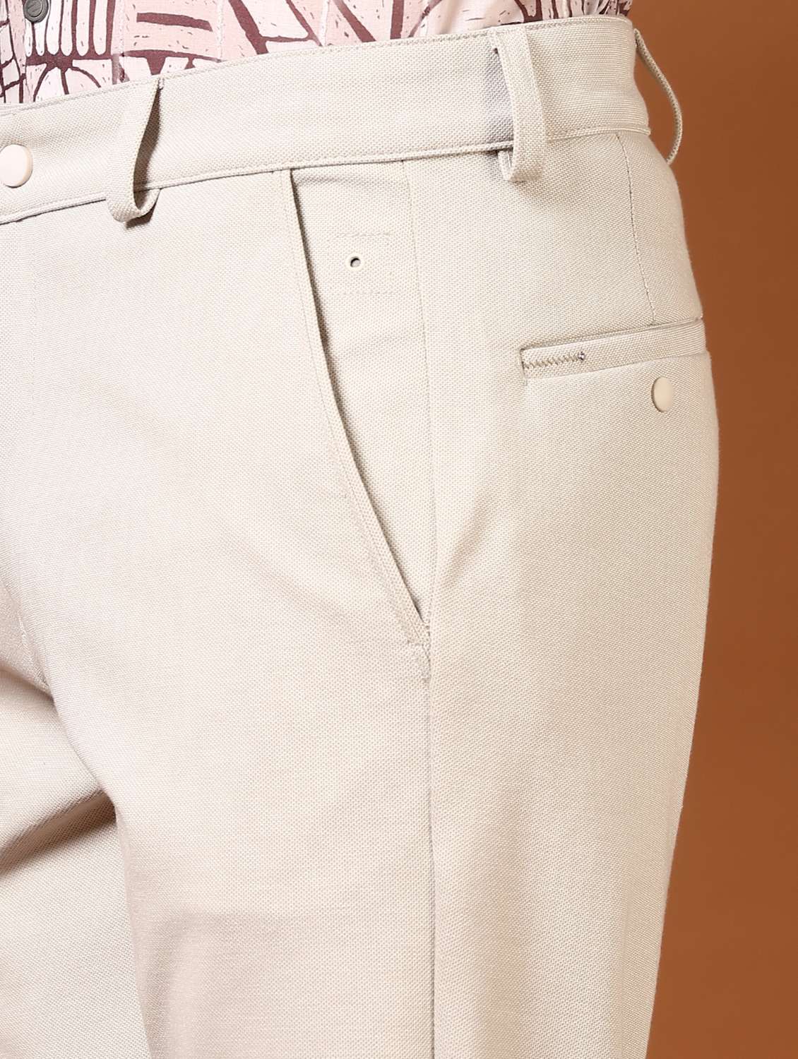 cream cotton chinos casual trousers - 21717967 -  Standard Image - 5