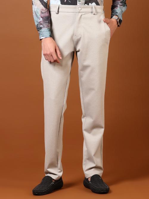 grey cotton chinos casual trousers - 21717968 -  Standard Image - 0
