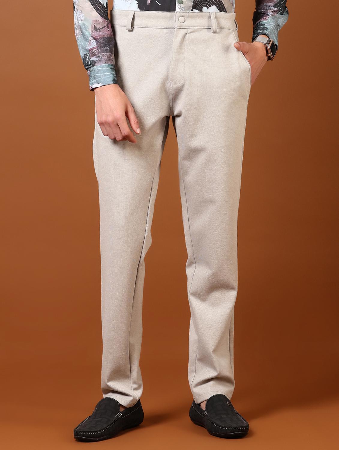 grey cotton chinos casual trousers - 21717968 -  Zoom Image - 0