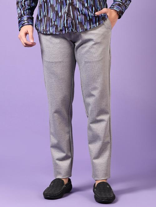 navy blue cotton chinos casual trousers - 21717969 - Standard Image - 0