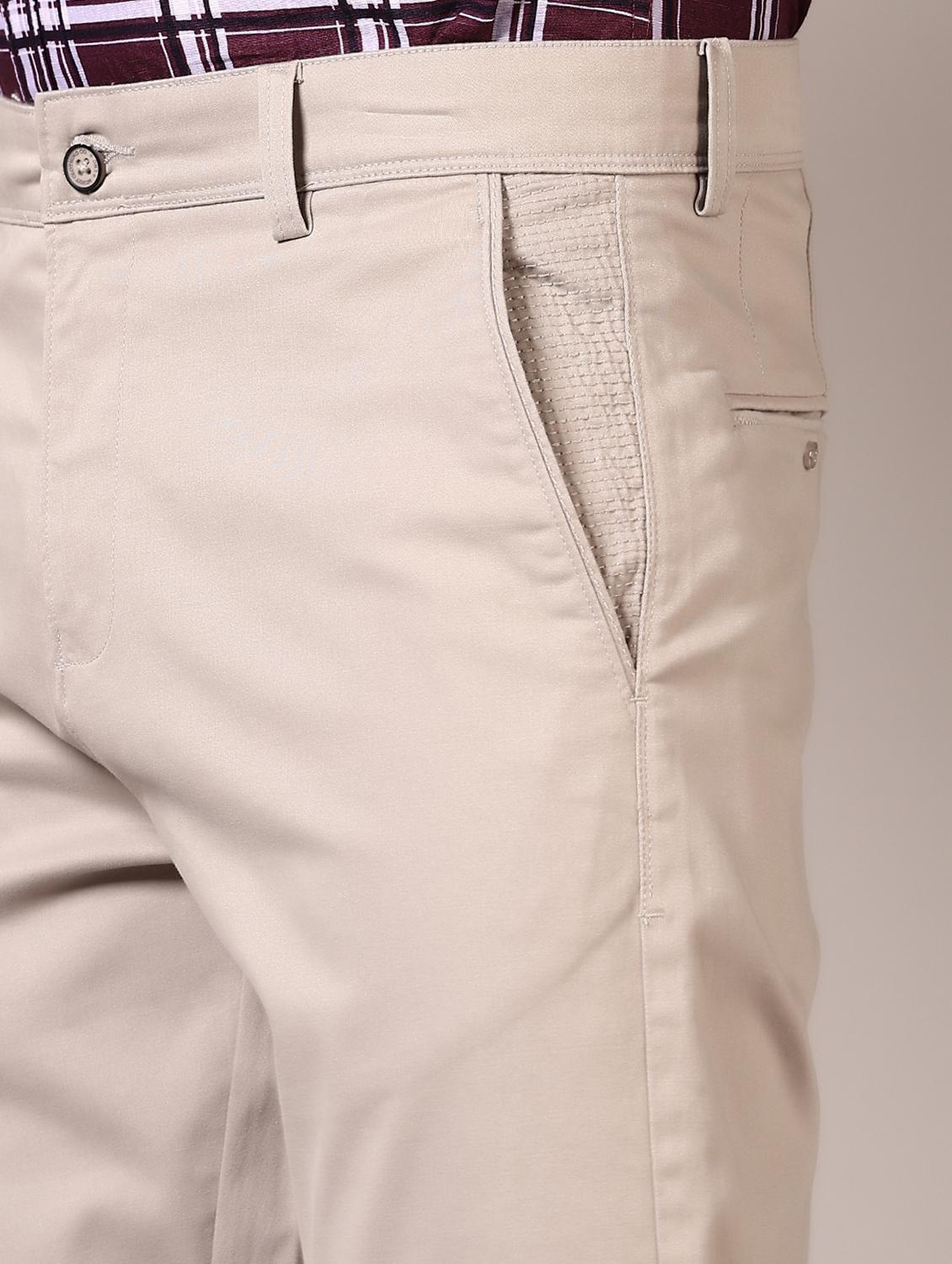 men solid flat front casual trouser - 21717972 - Standard Image - 5
