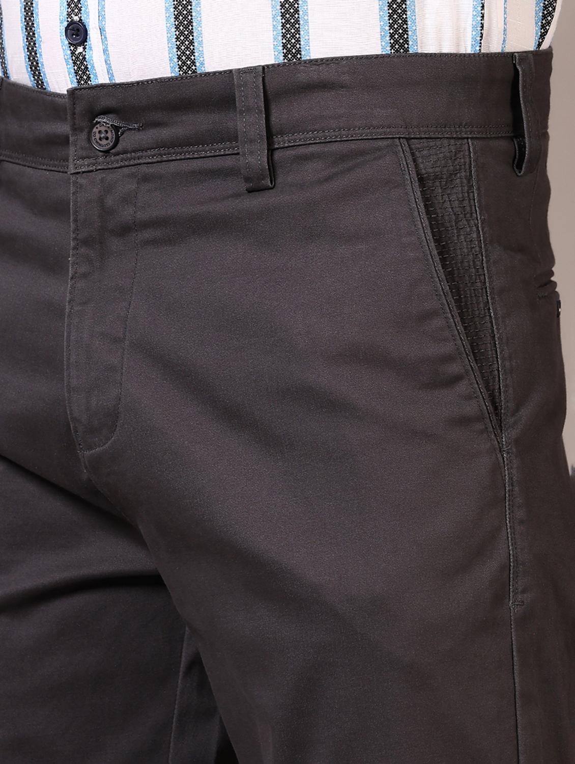 men solid flat front casual trouser - 21717976 - Standard Image - 5