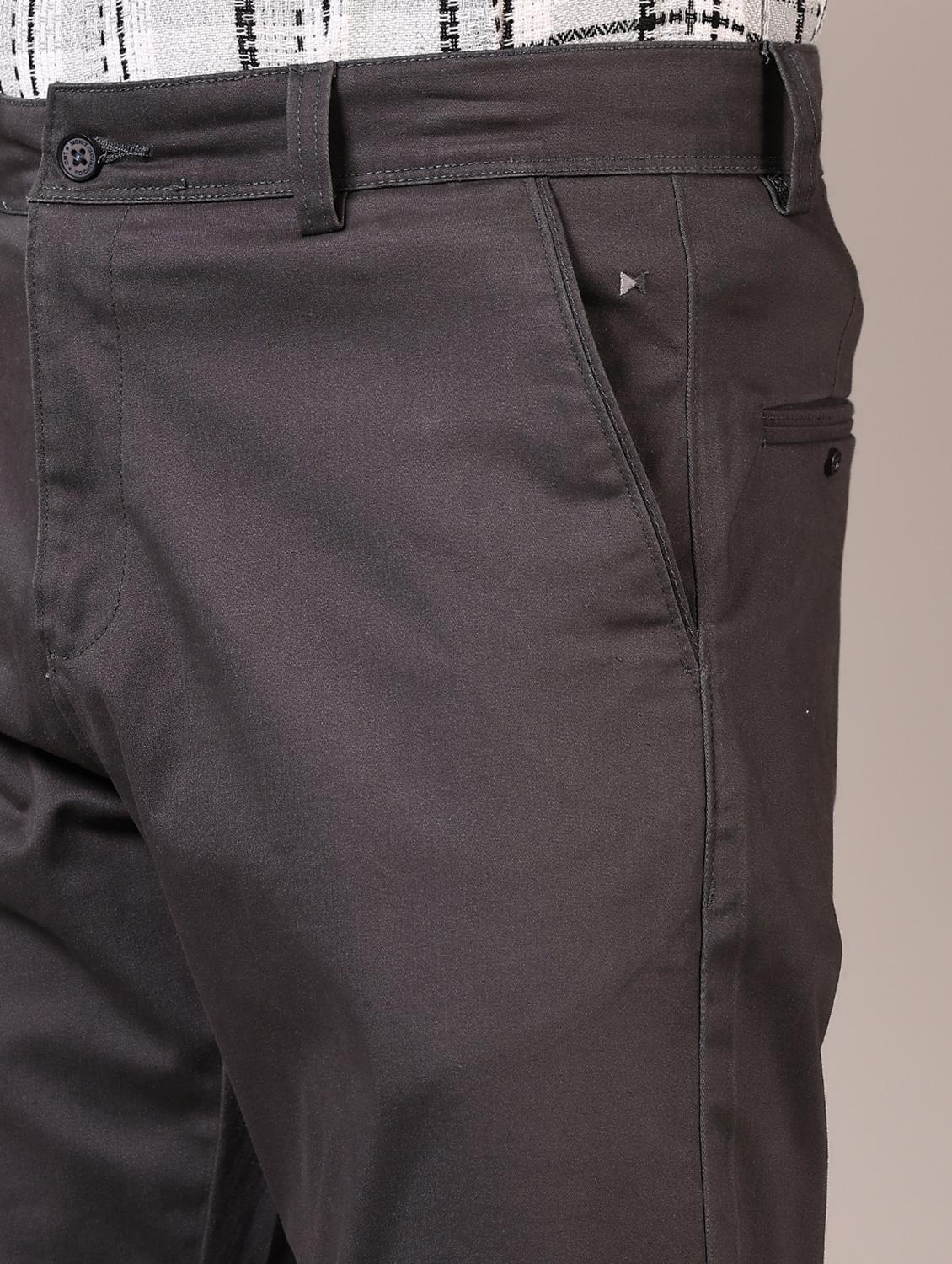 men solid flat front casual trouser - 21717978 - Standard Image - 5