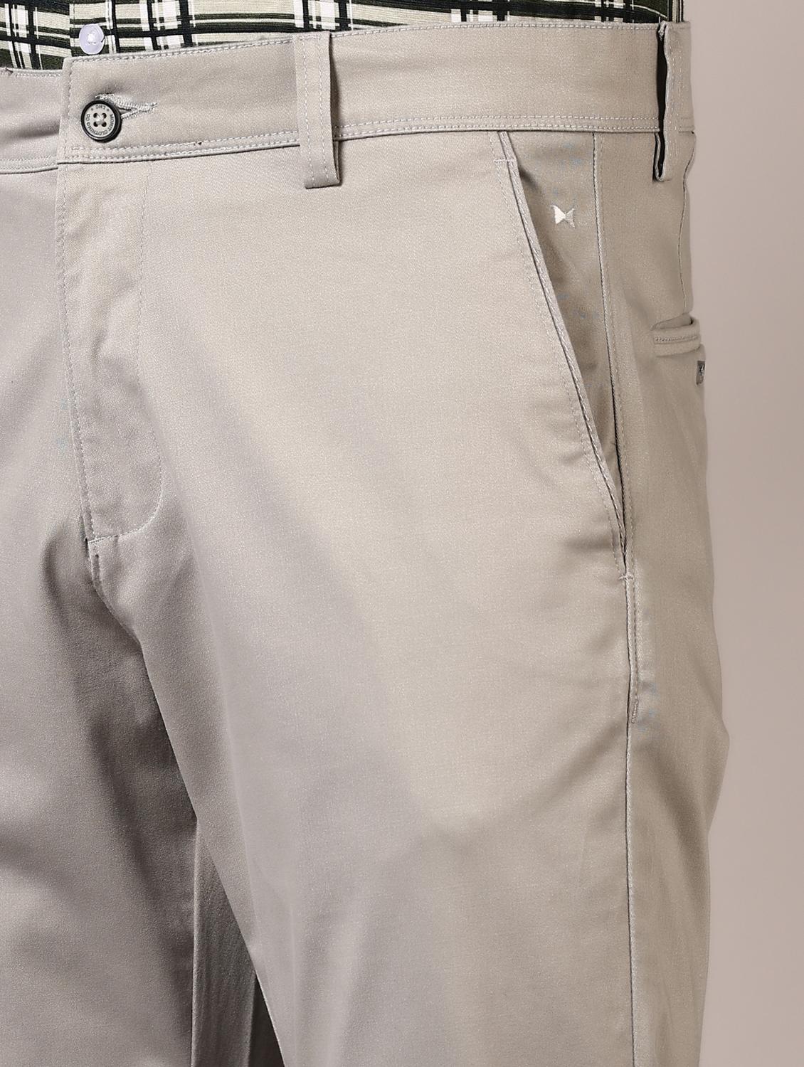 men solid flat front casual trouser - 21717979 - Standard Image - 5