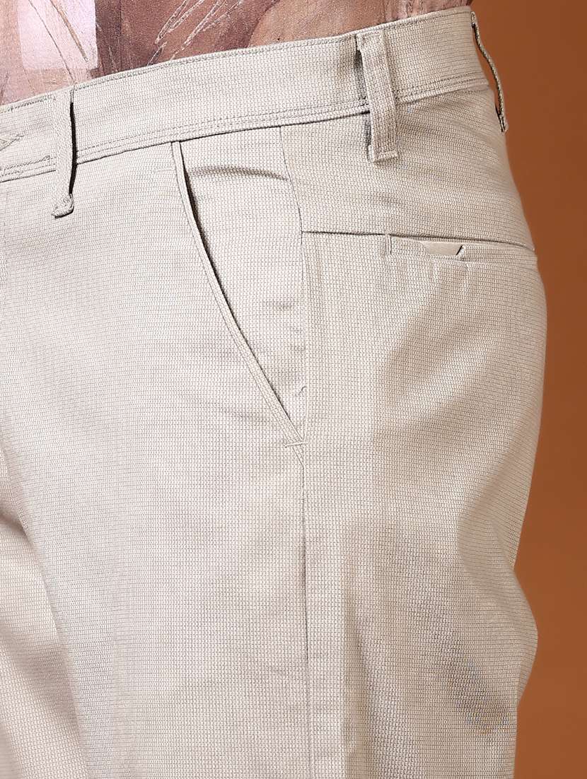 men self design chinos casual trouser - 21717984 - Standard Image - 5