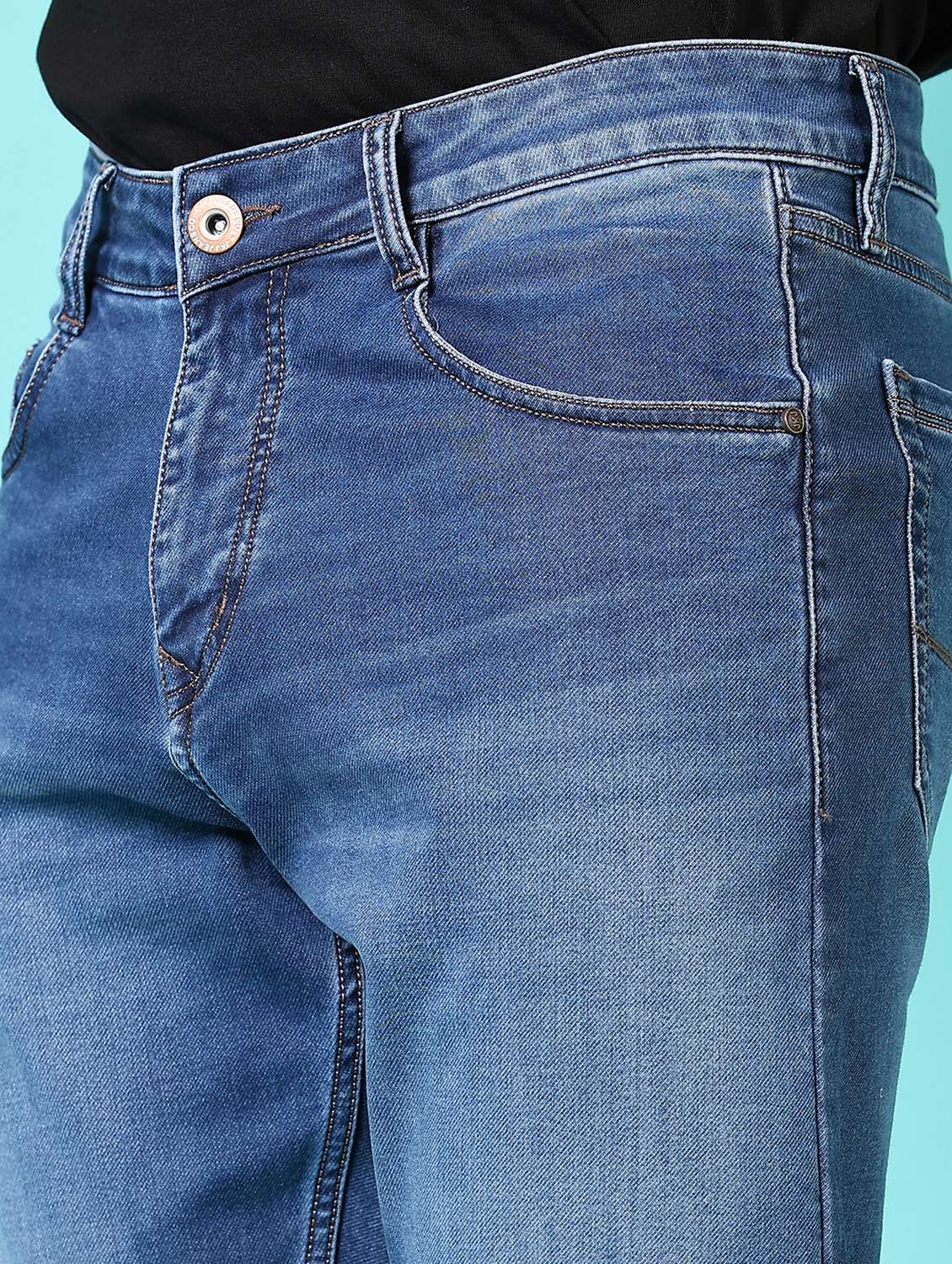 men washed mid rise jeans - 21718007 -  Standard Image - 5