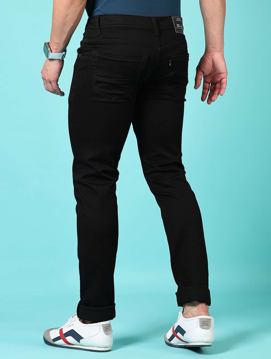 men solid mid rise denim jeans - 21718022 -  Standard Image - 3