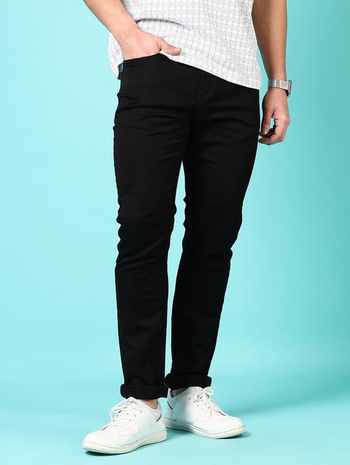 men solid mid rise denim jeans - 21718030 -  Standard Image - 0