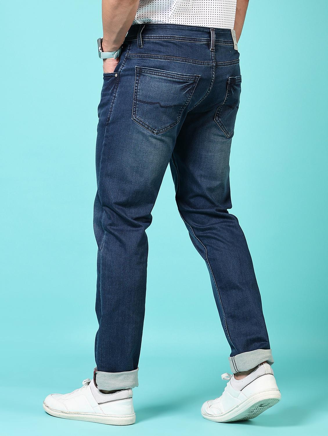 men washed mid rise jeans - 21718037 - Standard Image - 3