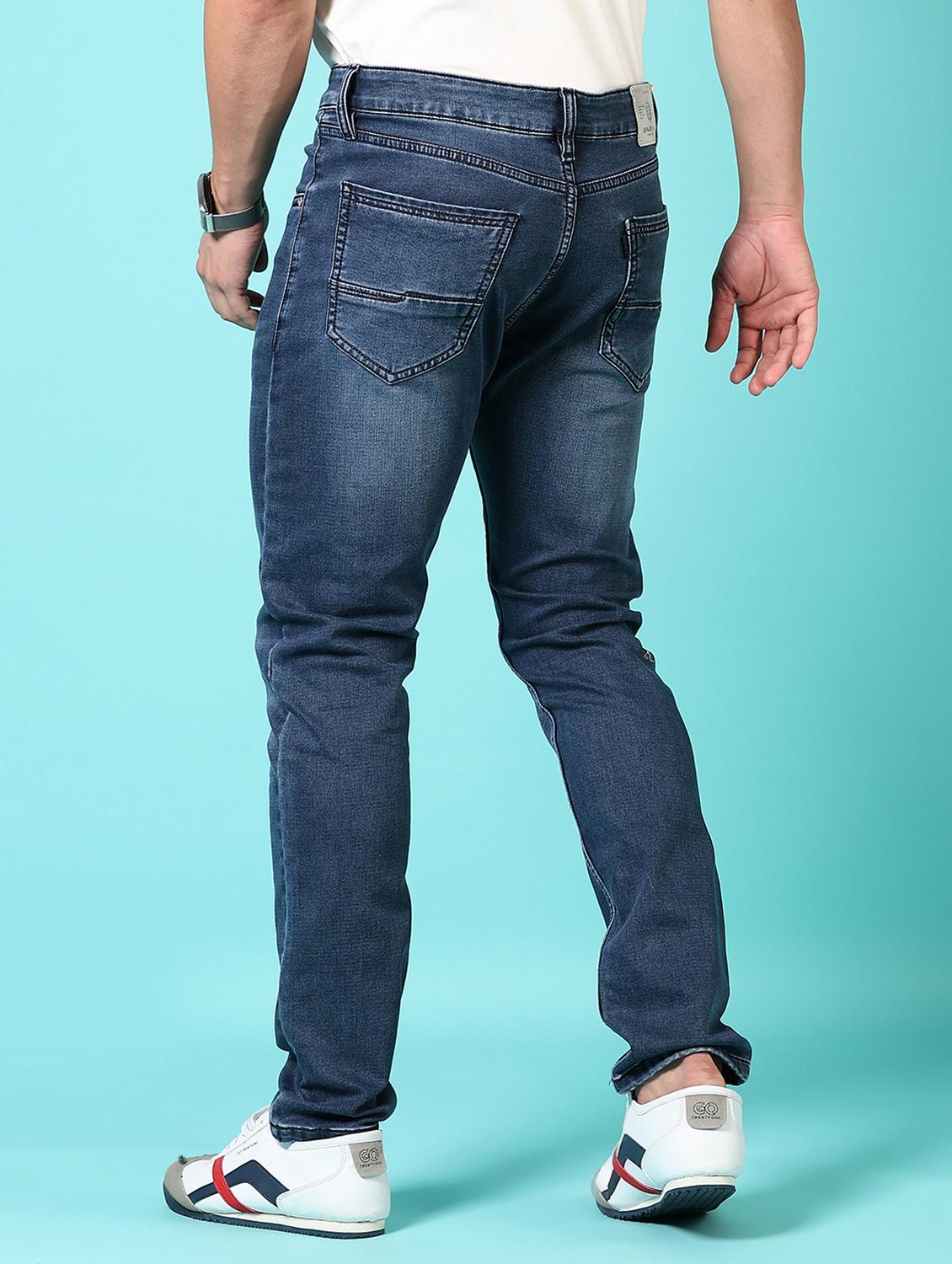 men washed mid rise jeans - 21718038 - Standard Image - 3