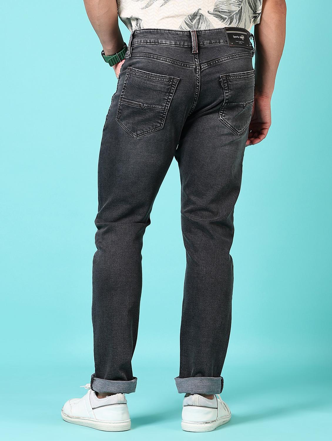 men washed mid rise jeans - 21718043 - Standard Image - 3
