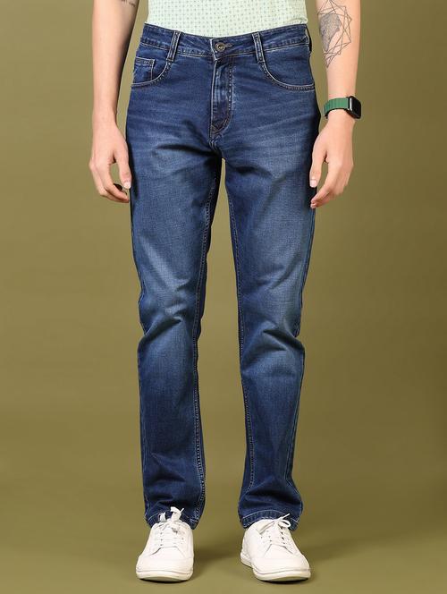 men washed mid rise jeans - 21718078 -  Standard Image - 0
