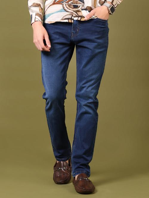 men washed mid rise jeans - 21718090 - Standard Image - 0