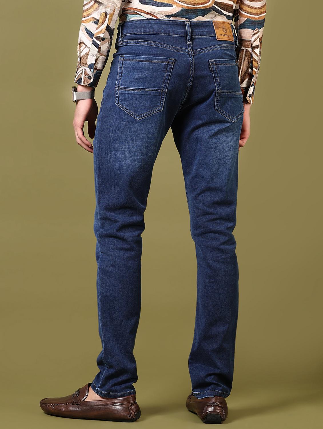 men washed mid rise jeans - 21718090 - Standard Image - 3
