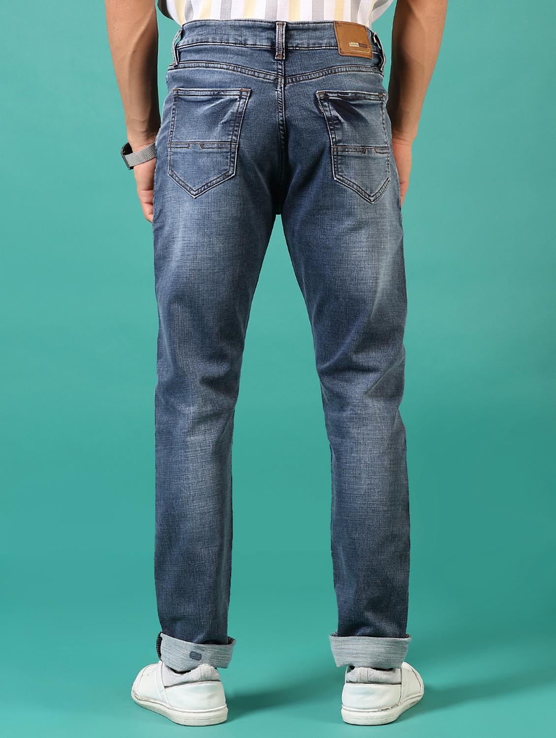 men washed mid rise jeans - 21718094 - Standard Image - 3