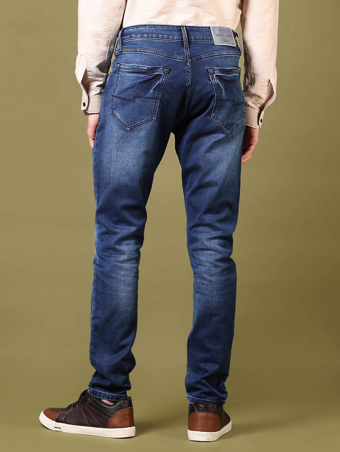 men washed mid rise denim jeans - 21718097 - Standard Image - 3