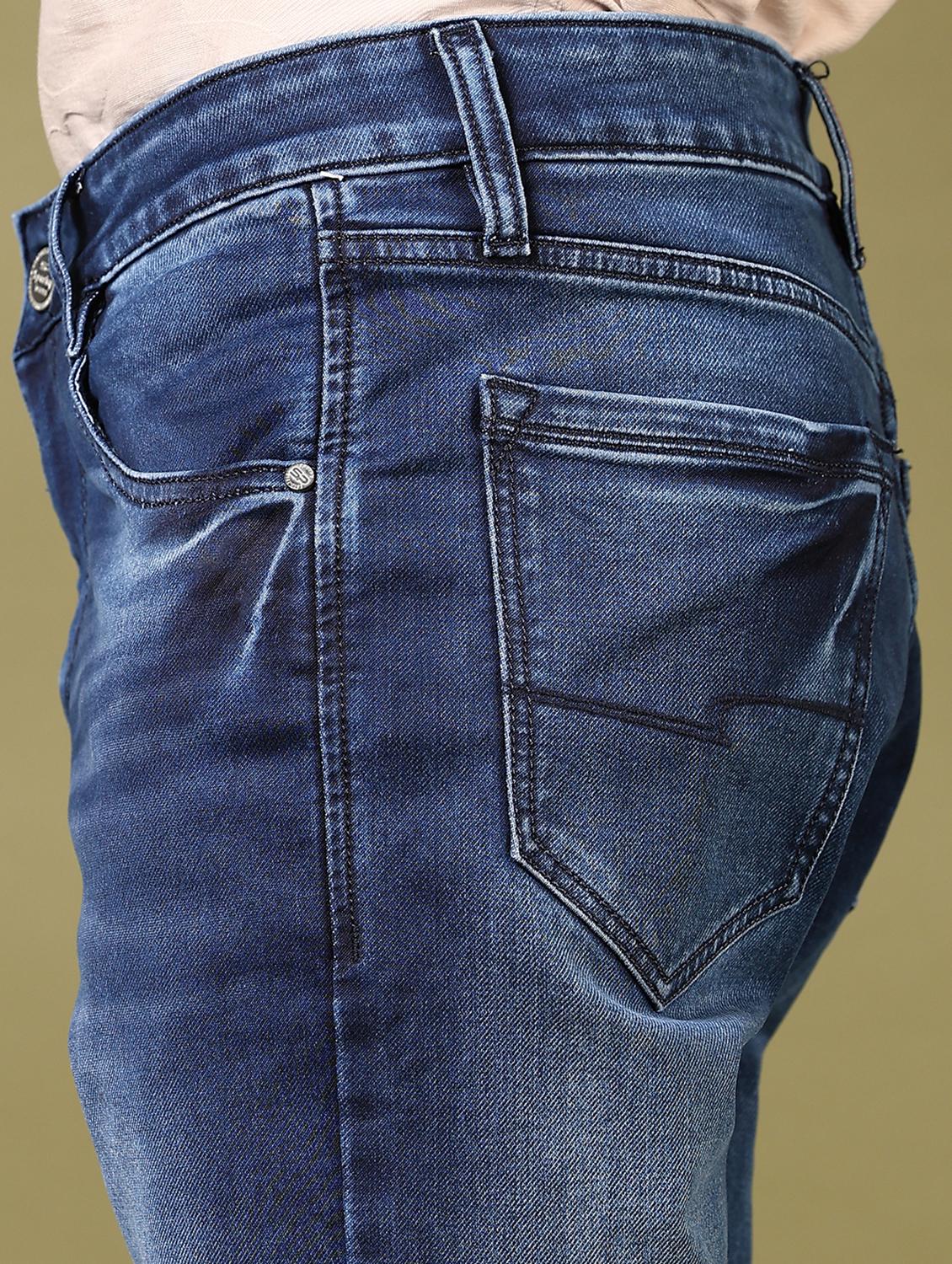 men washed mid rise denim jeans - 21718097 - Standard Image - 5