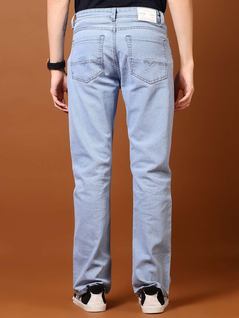 men pain mid rise denim jeans - 21718105 - Standard Image - 3