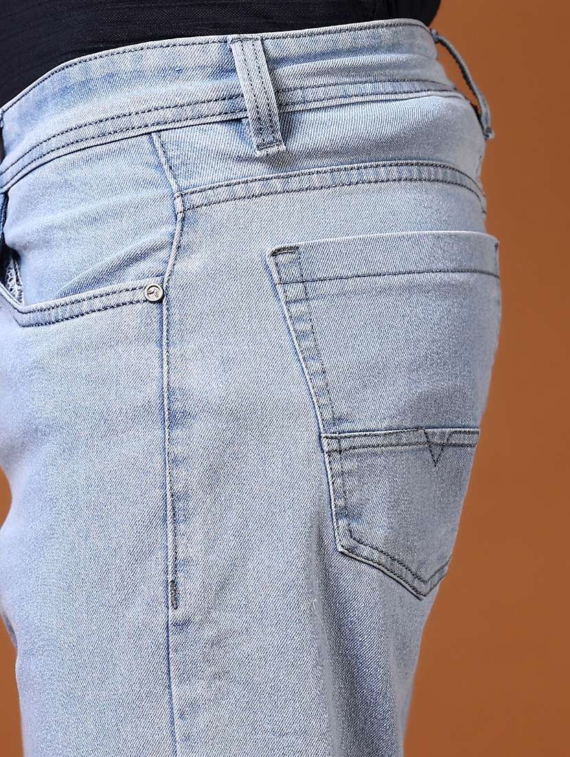 men pain mid rise denim jeans - 21718105 - Standard Image - 5