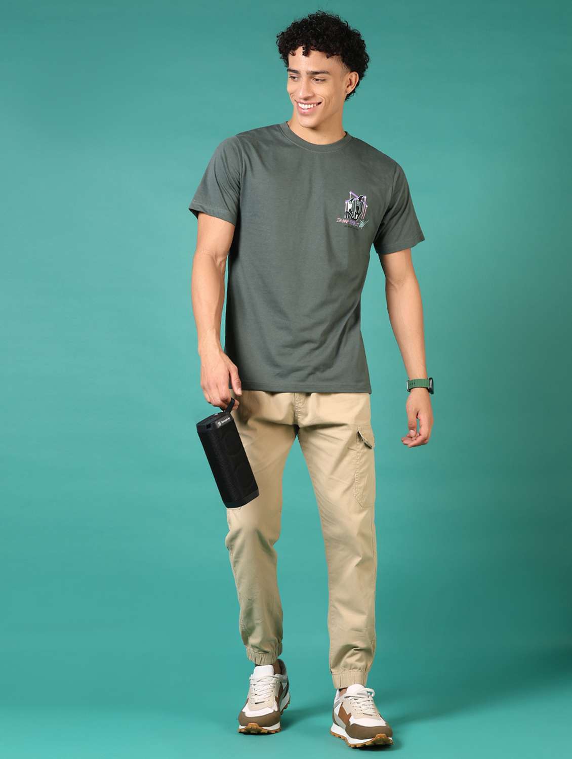 men back print short sleeve t-shirt - 21718116 -  Standard Image - 3