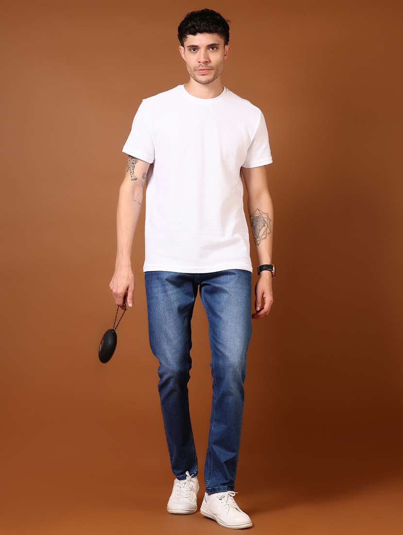 Men Solid Short Sleeve T-shirt - 21718132 -  Standard Image - 3