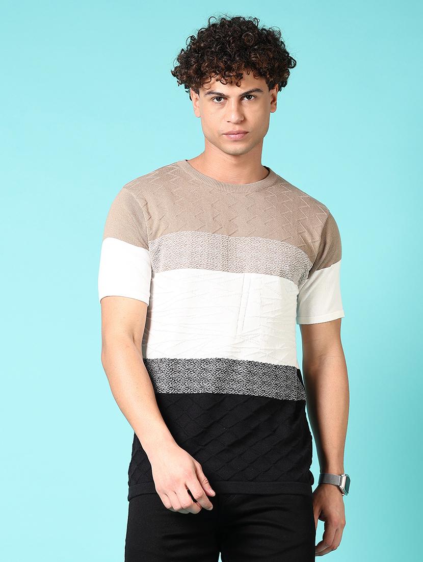 men color block short sleeve t-shirt