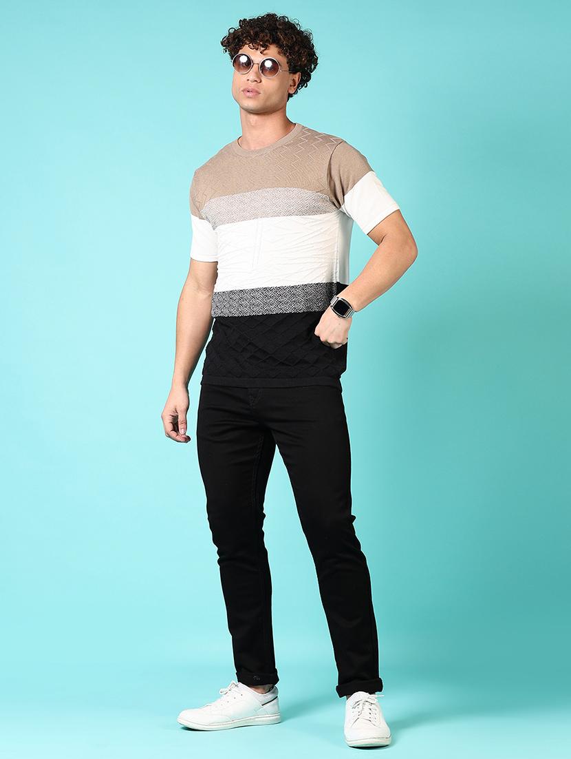 men color block short sleeve t-shirt - 21718134 - Standard Image - 3
