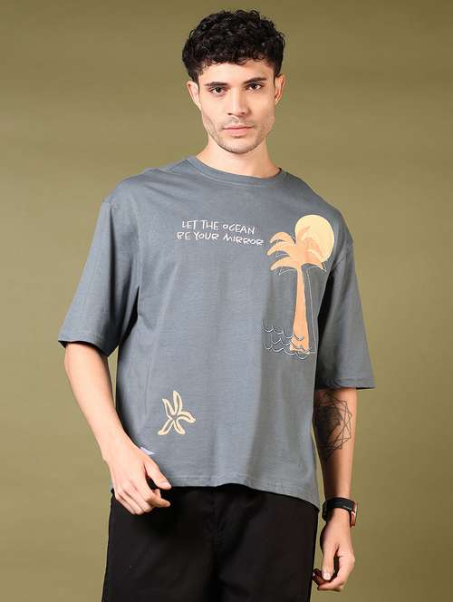 men front & back print short sleeve t-shirt - 21718138 - Standard Image - 0