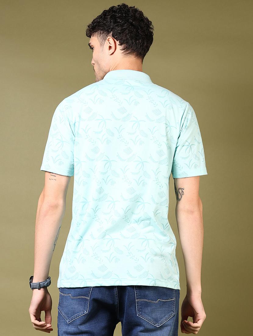 men printed short sleeve polo t-shirt - 21718140 - Standard Image - 3