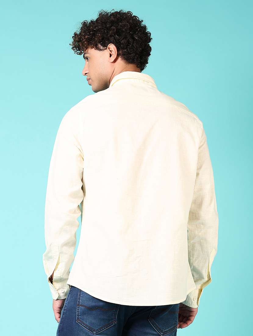 men solid long sleeve casual shirt - 21718153 -  Standard Image - 3