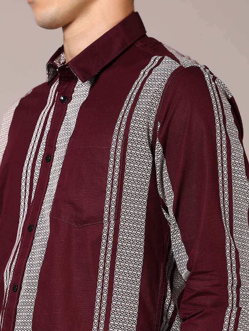 men stripes long sleeve casual shirt - 21718155 -  Standard Image - 5