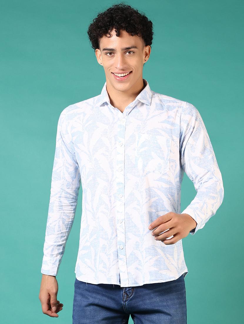 men printed long sleeve casual shirt - 21718158 -  Zoom Image - 0