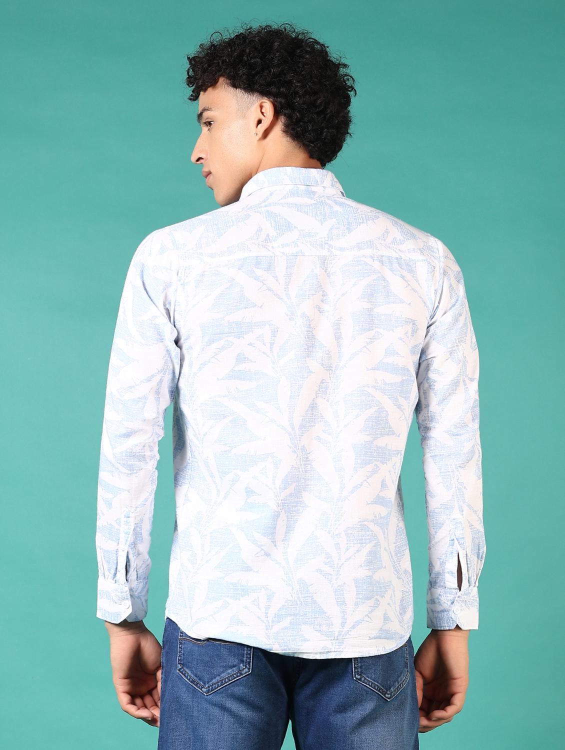 men printed long sleeve casual shirt - 21718158 - Standard Image - 3