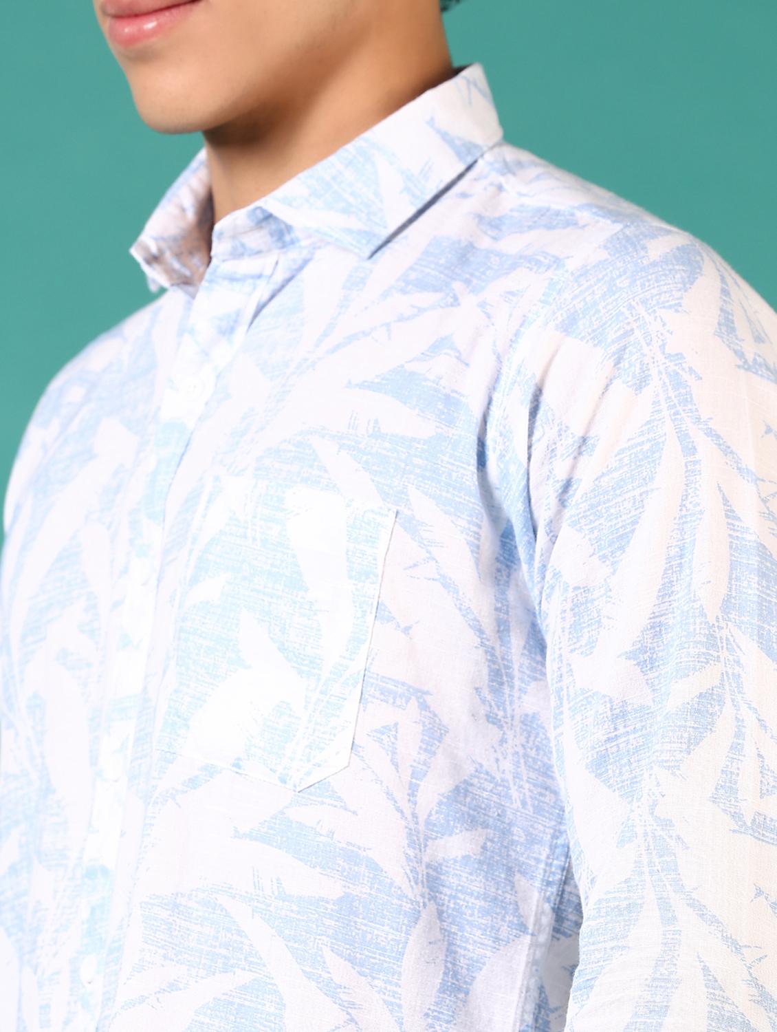 men printed long sleeve casual shirt - 21718158 - Standard Image - 5